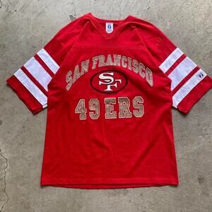 MINT 90s 49ers TEE. Size L on the made in USA logo 7 tag. Single stitch.